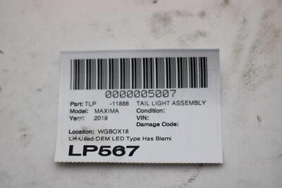 2019-2023 NISSAN MAXIMA Tail Light Assembly Left Driver Side OEM LED Type - Image 9