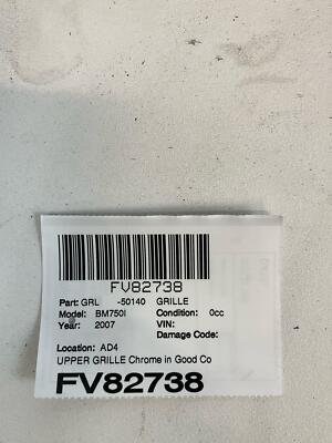 2006-2008 BMW 750I Grille Upper Front OEM 51137145738 - Image 4