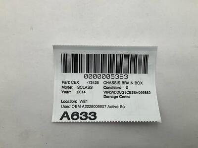 2014-2016 MERCEDES S-CLASS Active Body Suspension Control Module OEM - Image 4