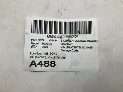 2014-2020 ROGUE EXCEPT SPORT Rear Door Window Regulator Right Passenger Electric - Image 6