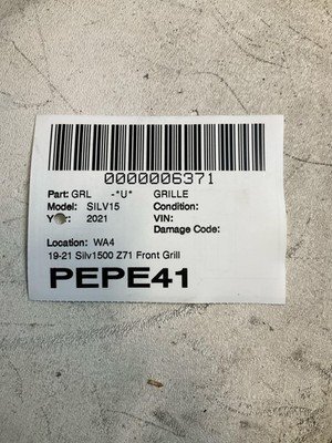 2019-2021 CHEVY SILVERADO 1500 Grille Z71 Front Grille OEM 84493318 - Image 10