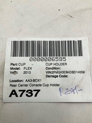 2013-2015 FORD FLEX Cup Holder Rear Center Console Slide Out 2nd Row OEM - Image 8