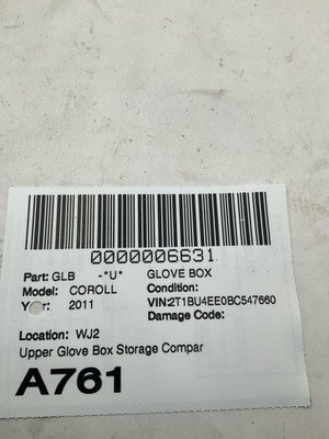 2009-2011 TOYOTA COROLLA Glove Box Upper Storage Compartment OEM 5543702090 - Image 7