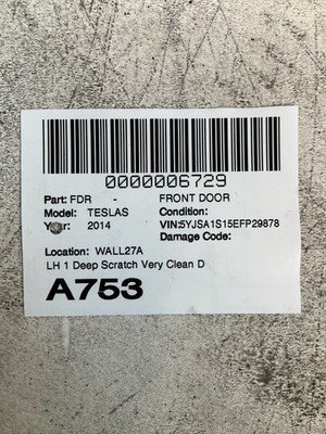 2014-2018 TESLA S Front Door Left Driver Side OEM - Image 13