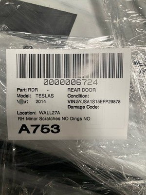 2014-2018 TESLA S Rear Door Right Passenger Side OEM Color Code PPSW - Image 16