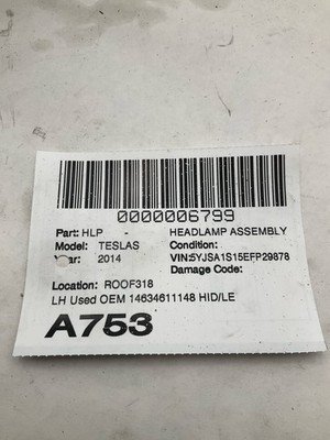 2012-2016 TESLA S Headlamp Assembly Left Driver Side OEM 14634611148 - Image 10