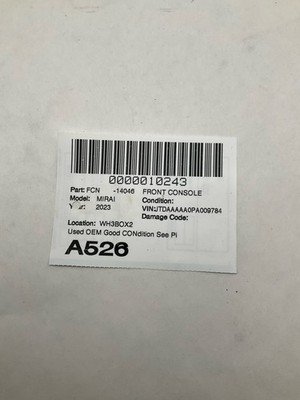 2021-2023 TOYOTA MIRAI Front Console Overhead Dome Light with Sunglass Carrier - Image 8