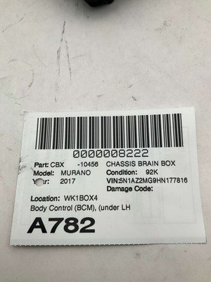 2017-2018 NISSAN MURANO Body Control 3.5L 92k Miles Under Left Dash OEM - Image 8