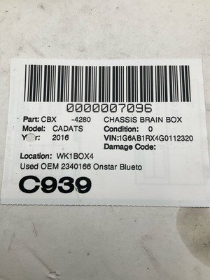 2014-2016 CADILLAC ATS Onstar Bluetooth Control Module 42k Miles OEM 2340166 - Image 8