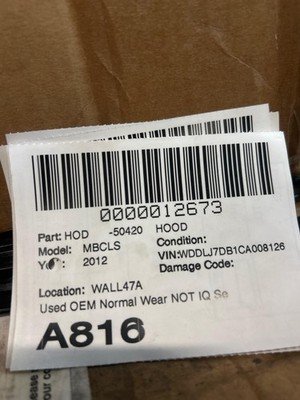 2012-2018 MERCEDES CLS550 400 W218 Hood Front Bonnet Assembly 040 Black OEM - Image 17