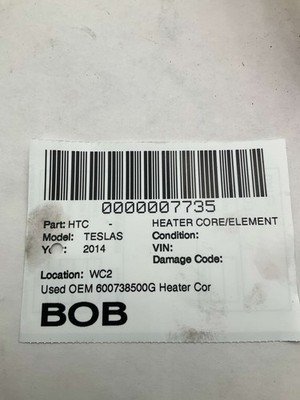 2012-2016 TESLA S Heater Core Element Assembly OEM 600738500G - Image 9