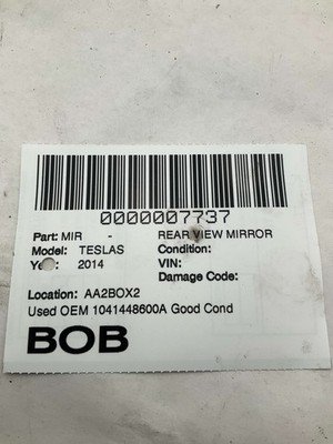 2012-2016 TESLA S Rear View Mirror OEM 1041448600A Original Tesla Part - Image 6