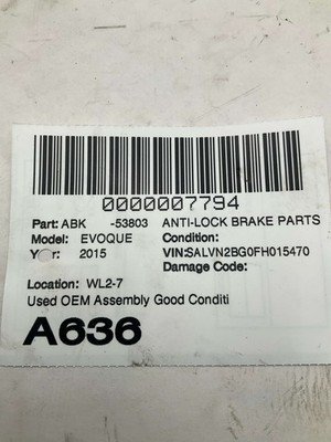 2014-2015 RANGE ROVER EVOQUE Anti-lock Brake Parts ABS Unit 3.6L 72k Miles OEM - Image 9