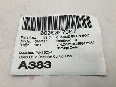 2013-2014 HYUNDAI SANTA Fe SRS Restraint Control Module OEM 9591043000 - Image 7