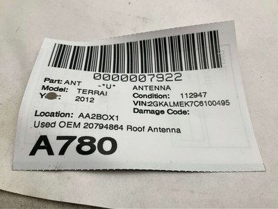 2012-2015 GMC TERRAIN Roof Antenna Assembly Original Chevy Part OEM 20794864 - Image 6