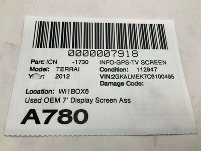 2012-2017 GMC TERRAIN Display Screen 7" Assembly Original Factory Part OEM - Image 6