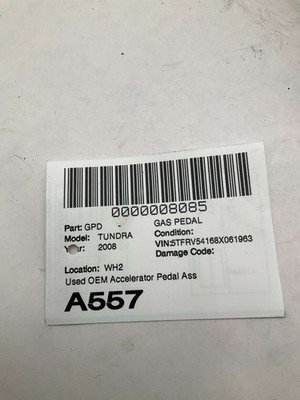 2008-2009 TOYOTA TUNDRA Gas Accelerator Pedal Assembly Original Toyota Part OEM - Image 7
