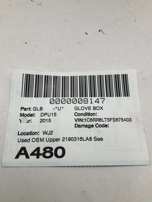 2013-2018 DODGE PICKUP 1500 2500 Glove Box Upper Dashboard OEM 2190316LA8 - Image 10