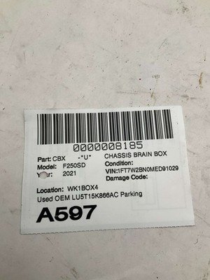 2021 FORD F250 SD PICKUP Parking Assist Control Module 54k Miles OEM - Image 7