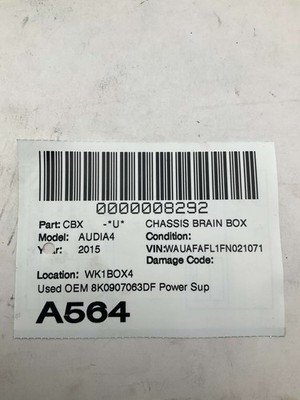 2010-2015 AUDI A4 Power Supply Control Module OEM 8K0907063DF - Image 8