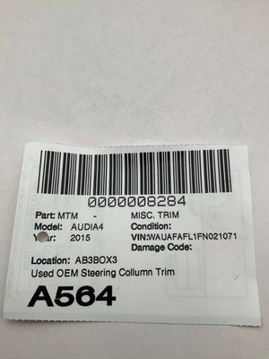 2015 AUDI A4 Steering Column Trim Panel Cover 72k Miles Original Factory Part - Image 12