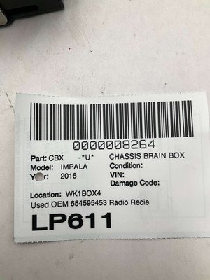 2016-2020 CHEVY IMPALA Radio Receiver Control Module OEM 654595453 - Image 9