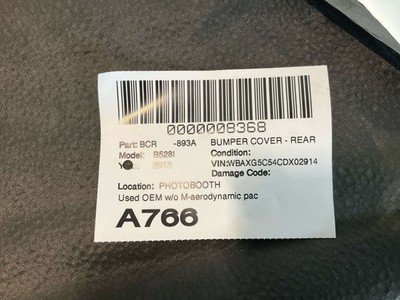 2011-2013 BMW 528i F10 Rear Bumper Cover with Park Assit NO Harness Included OEM - Image 19