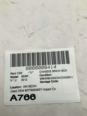 2012 BMW 528i F10 Impact Control Module OEM 65779253637 Original BMW Part - Image 8