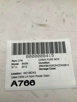 2012 BMW 528i F10 Front Power Distribution Module OEM 925281301 - Image 10