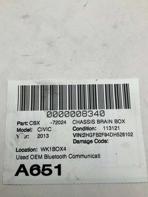 2013-2015 HONDA CIVIC Bluetooth Communication Control Module OEM 39770TR3A100 - Image 7