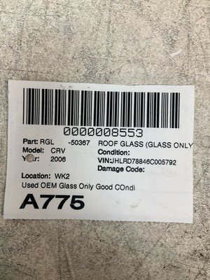 2002-2006 HONDA CRV Roof Sunroof Glass Only OEM 7020059AJ02 Original Honda Part - Image 9
