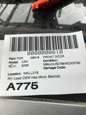 2002-2006 HONDA CRV Front Door Right Passenger Electric Type OEM 67010S9AA90ZZ - Image 17