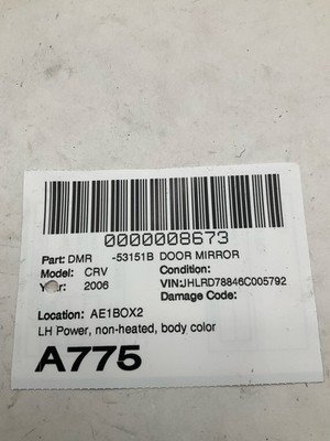 2002-2006 HONDA CRV Door Mirror Left Driver 3 Wire Power Non Heated OEM - Image 10