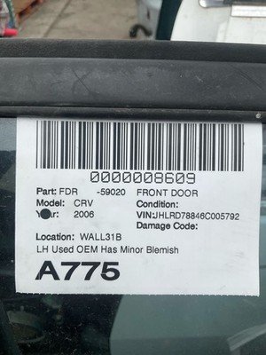 2002-2006 HONDA CRV Front Door Left Driver Side Electric Type OEM 6705059AA90ZZ - Image 7