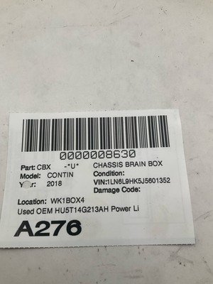 2018 LINCOLN CONTINENTAL Power Lid Control Module OEM HU5T14G213AH - Image 8