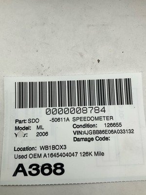 2006-2007 MERCEDES ML SERIES Speedometer Cluster 126k Miles OEM A1645404047 - Image 7