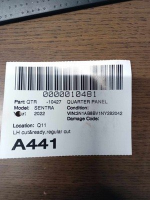 2020-2024 NISSAN SENTRA Quarter Panel Left Rear Driver Cut and Ready OEM - Image 7