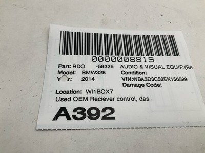 2012-2017 BMW 328i F30 SERIES Radio Reciever Control Dash Mounted Navigation OEM - Image 8