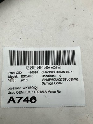 2016 FORD ESCAPE Voice Recognition Control Module OEM FL3T14D212FA - Image 7