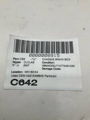 2007 MERCEDES CL CLASS Partronic Control Module OEM A2215406645 - Image 7