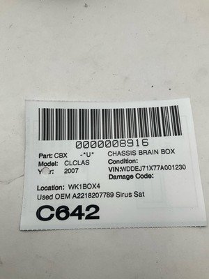 2007 MERCEDES CL CLASS W216 Sirus Satelite Control Module OEM A2218207789 - Image 7