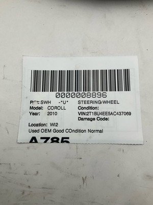 2010 TOYOTA COROLLA Steering Wheel Original Toyota Part OEM - Image 14