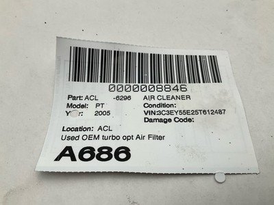 2003-2005 CHRYSLER PT CRUISER Air Cleaner Box Turbo Option 2.4L OEM 131k Miles - Image 6