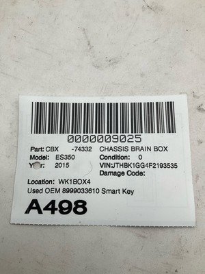 2015-2016 LEXUS ES350 Smart Key Control Module OEM 8999033610 with 60k Miles - Image 6