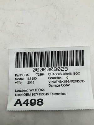 2014-2015 LEXUS ES350 Telematics Control Module OEM 8674153045 with 60k Miles - Image 8