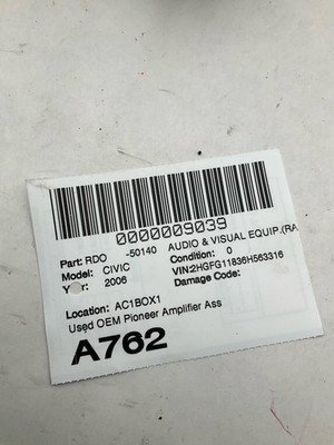 2006-2011 HONDA CIVIC Pioneer Amplifier Assembly OEM 39186SVAA011M1 - Image 8