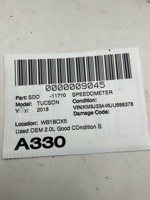 2018 HYUNDAI TUCSON Speedometer Cluster 95k Miles 2.0L OEM 94001D3330 - Image 10