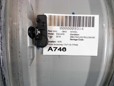 2013-2016 FORD ESCAPE Wheel Rim 17x7.5" Alloy 5 Spoke Silver OEM CJ5Z1007A - Image 6