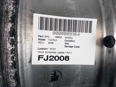 2007-2010 TOYOTA FJ CRUISER Wheel Rim 17x7.5" Alloy 6 Spoke Silver OEM - Image 6