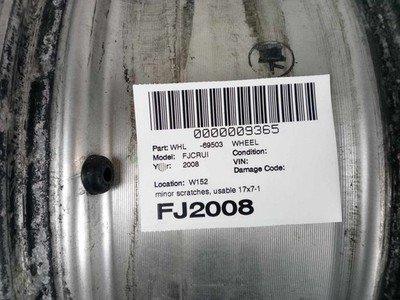 2007-2010 TOYOTA FJ CRUISER Wheel Rim 17x7.5" Alloy 6 Spoke Silver OEM - Image 6